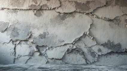 Fototapeta premium Cement wall in retro concept with empty plaster texture in vintage style.