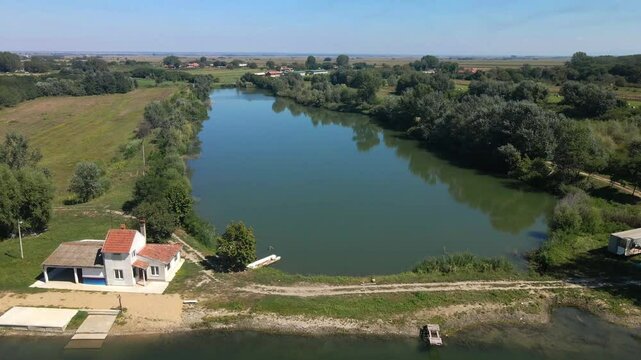 Exploring the tranquil beauty of Ivanovacka ada in Serbia during a sunny day