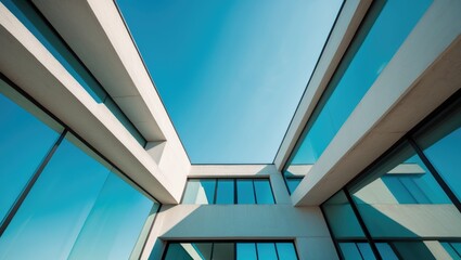 Obraz premium Detailed close-up of a contemporary residential building.