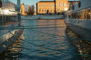 Ships in the port of Stockholm