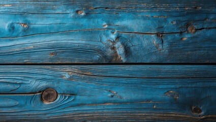 Top view of a blue wooden texture with a detailed surface pattern.