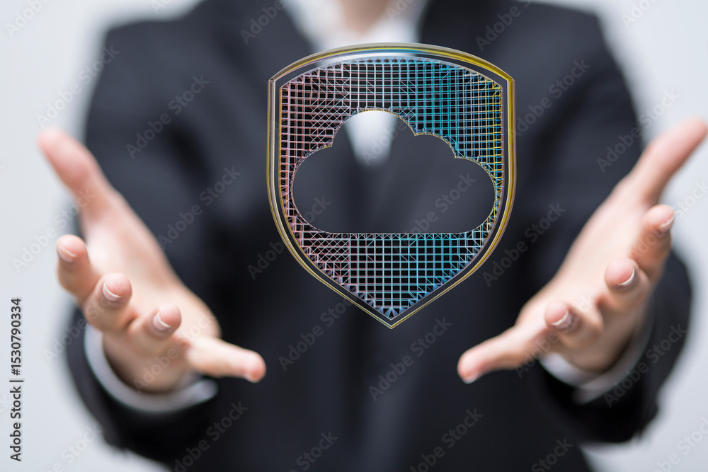 Poster Safeguard your data with robust cloud security solutions.  Protect your business.