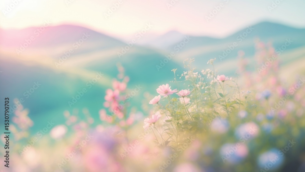 Canvas Prints blurred cosmos field set against a sky background
