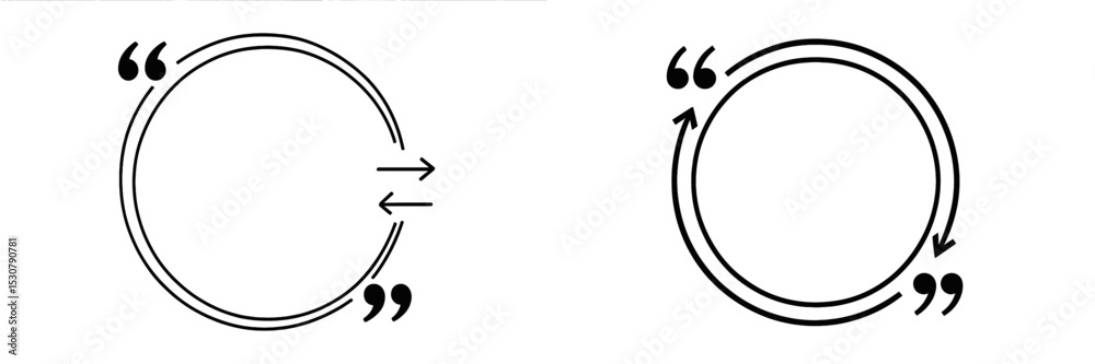 Poster creative circular arrow designs for text or graphic use in modern communication contexts