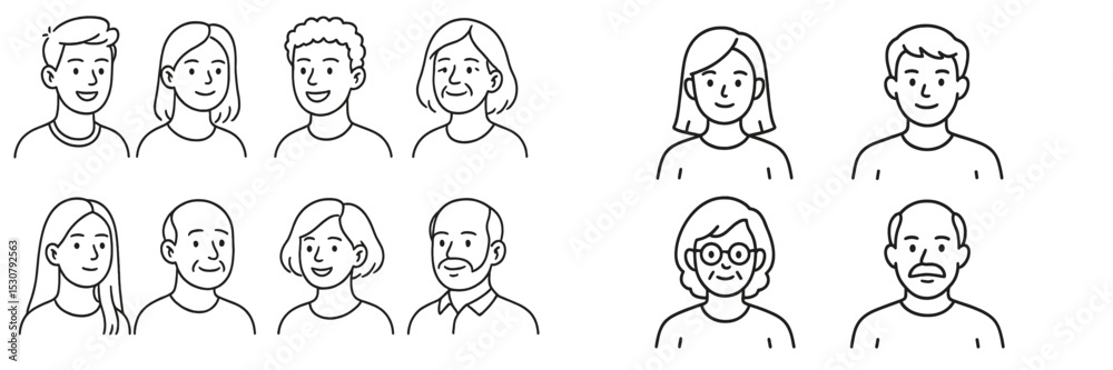 Aufkleber Diverse group of people smiling and engaging in conversation in a casual setting during daytime