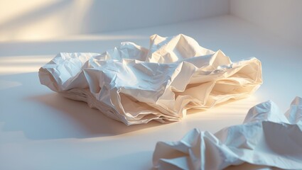 Close-up of aged paper on a white background with clipping path.