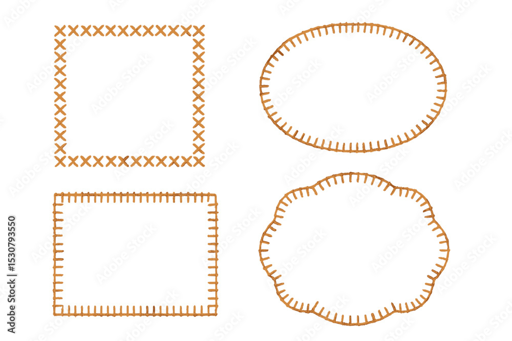 Poster decorative frames in various shapes and designs for art and craft projects