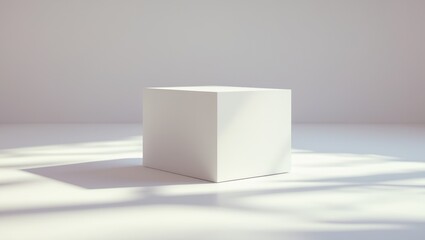 Blank packaging white cardboard box for product design mock-up isolated on white background with clipping