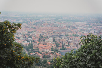 Beautiful City Scape of Bergamo Italy