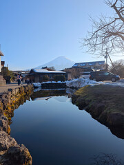 Mount Fuji in Japan, photo shooted from Oshino village