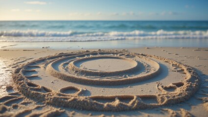 Beach sand illustrating summer spring at the lake beach
