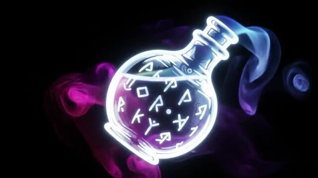 Glowing Fantasy Potion Bottle &ndash; Magical Loop Animation