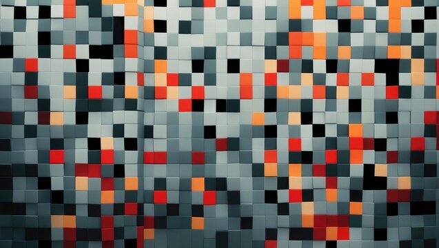 Abstract grayscale pixelated pattern featuring a gentle wave-like motion. Minimalist digital art emphasizing texture and form. - Powered by Adobe