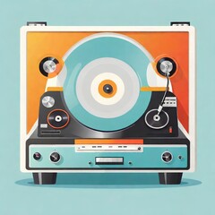 vector illustration of a vinyl record