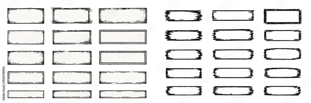 Poster Blank rectangular labels designed for creative use on white background in a simple and stylish arrangement