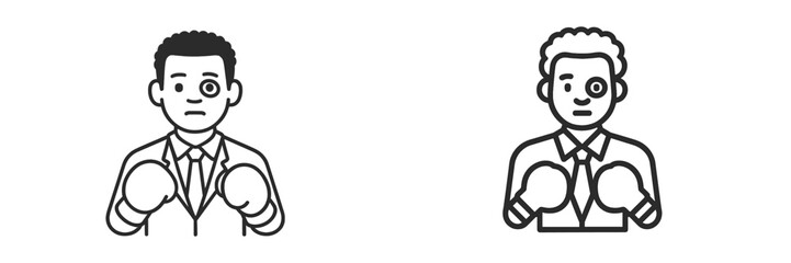 Obraz premium Boxers preparing for a match in an arena, displaying confidence and determination before the competition begins