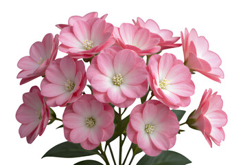 Pink Flowers on Transparent Background, Elegant Design Element