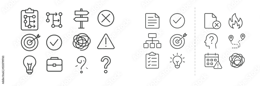 Leinwandbilder collection of modern icons representing various concepts and activities for digital design projects