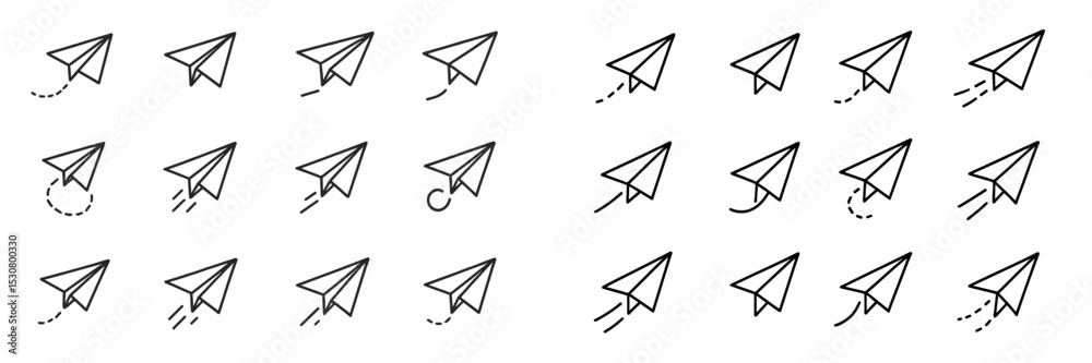 Aufkleber Collection of various cursor arrow designs showing different styles of movement and animation in digital art