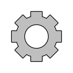 Single gray gear wheel vector
