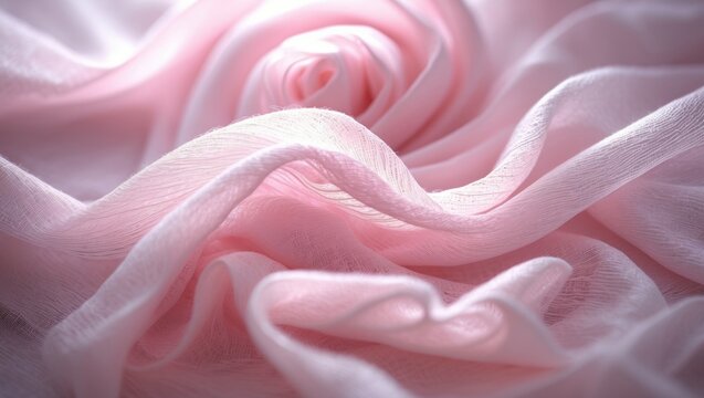 Abstract pink soft chiffon texture background with macro shot and extremely shallow depth of field. - Powered by Adobe