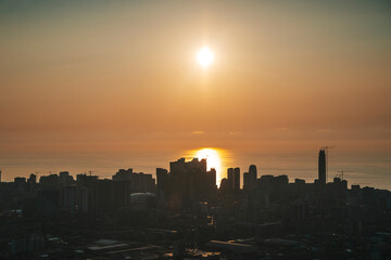 Sunset Panorama of Batumi Skyline