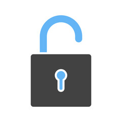 Open Lock I icon vector image. Suitable for mobile apps, web apps and print media.