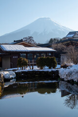 Mount Fuji in Japan, photo shooted from Oshino village