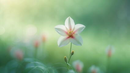 Aleurites Montana combined with a green background for a vibrant display.