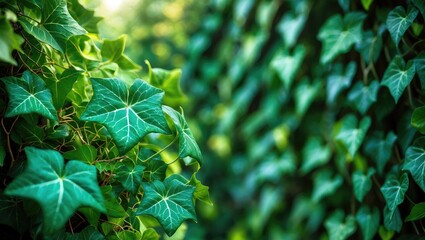 A wall of common ivy, suitable for use as a background or texture. Also referred to as European ivy, English ivy, or ivy.