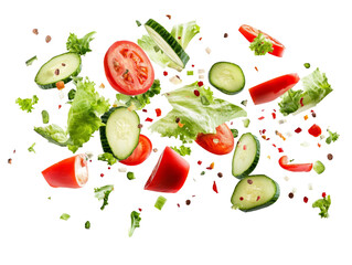 fresh vegetable salad slices