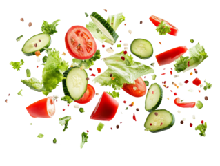 fresh vegetable salad slices