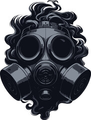 Gas  mask vector art illustration