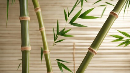 Obraz premium Bamboo Paper Style Background with Natural Texture and Aesthetic Design