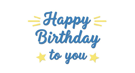 Isolated Happy Birthday Typography Design