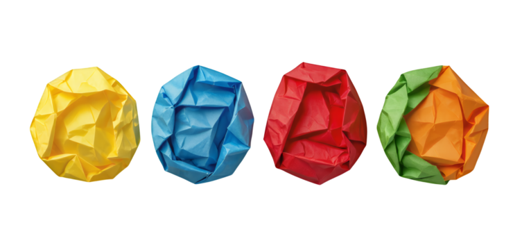 Saffron Paper Balls on Transparent, Conceptual Design Element.