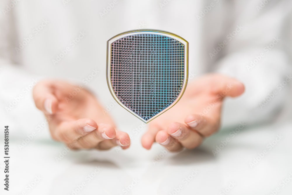 Poster Protecting your data with advanced cybersecurity.  Secure your future.