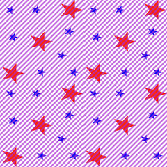 seamless pattern with stars and stripes