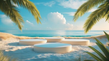 White Container With Palm