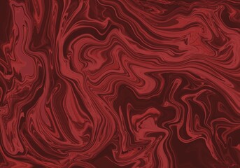 Marea roja. Fondo rojo entrevesado. Enmarañado rojo. Composición abstracta de vetas enmarañadas. Sangre