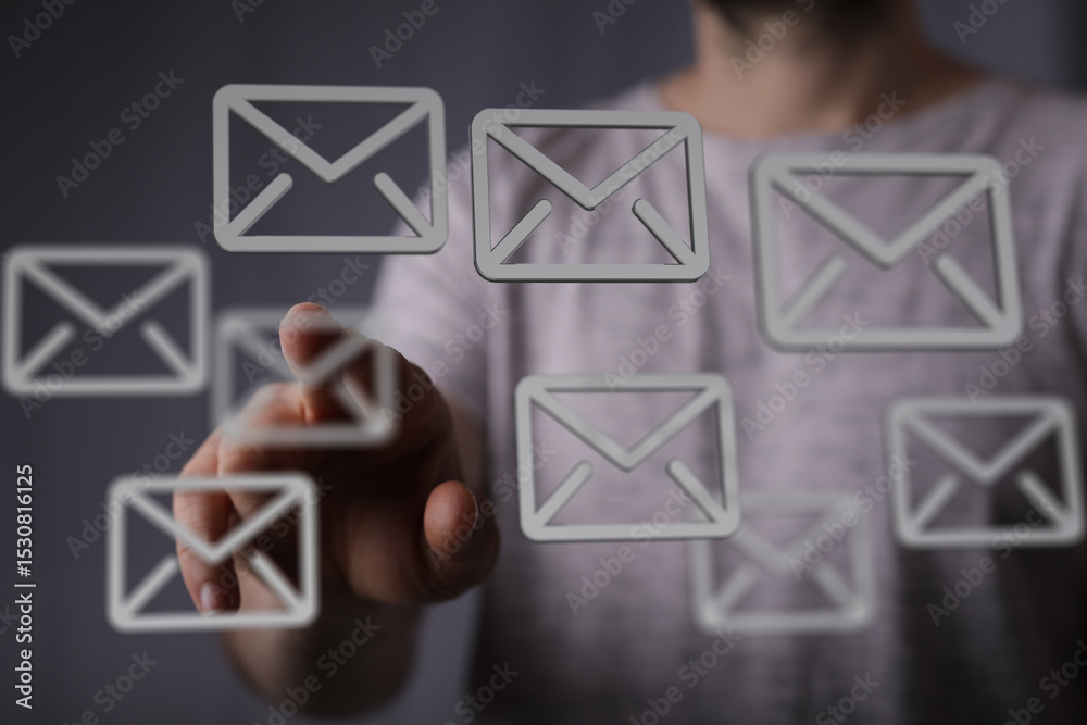 Leinwandbilder Efficiently handle email overload.  Streamline your inbox with smart strategies.