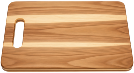 Isolated Wooden Cutting Board