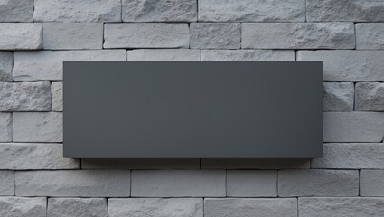 Blank store signage sign design mockup. Clear shop template. Street-mounted hanging sign on the wall. Signboard for logo display. Cafe restaurant bar plastic empty sign board