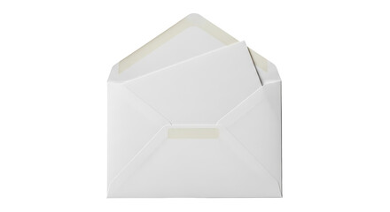 Isolated Open White Envelope
