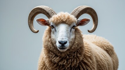 A fullbody Awassi sheep displayed against a plain white background.
