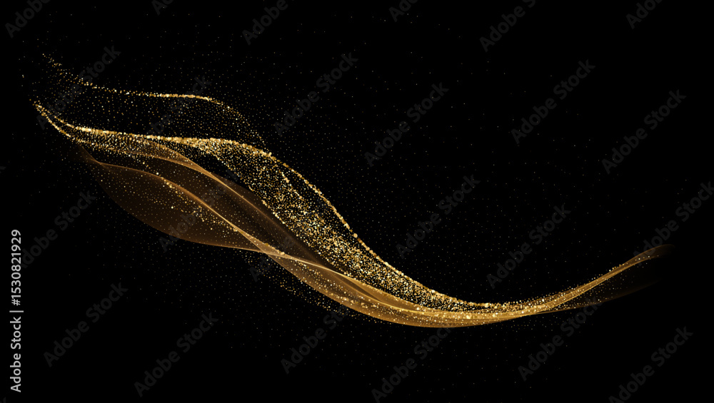 Poster abstract shiny color gold wave design element. vector illustration. merry christmas and happy new ye
