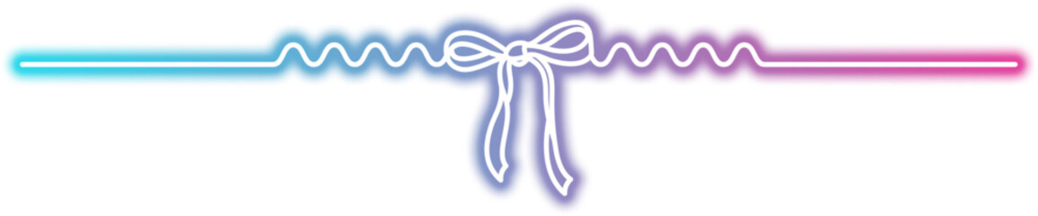 Neon Bow Knot Line Border