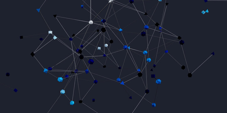 Modern abstract background with network connection.  Ideal for technology, data, and connectivity concepts. - Powered by Adobe