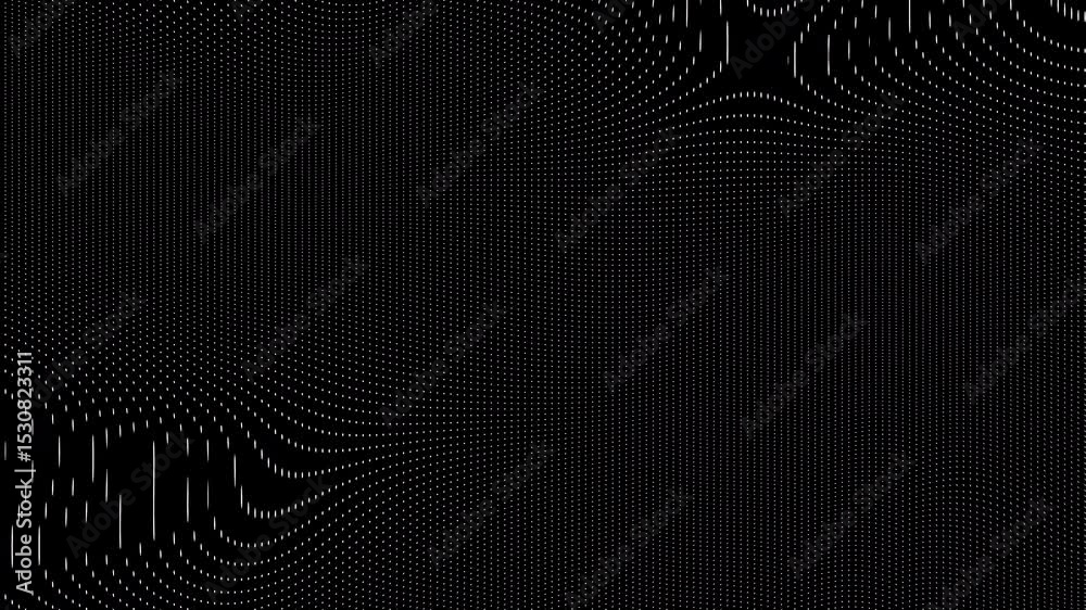 Poster Animated Abstract Technology Dark Background. Small dots on black background. Loop animation