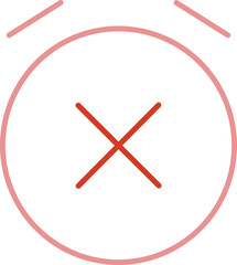 Obraz premium Alarm Turn Off In Outline Icon